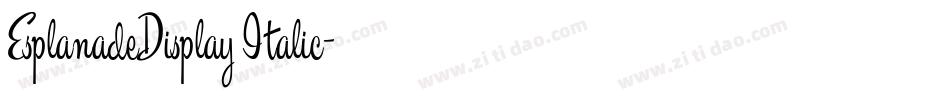 EsplanadeDisplay Italic字体转换